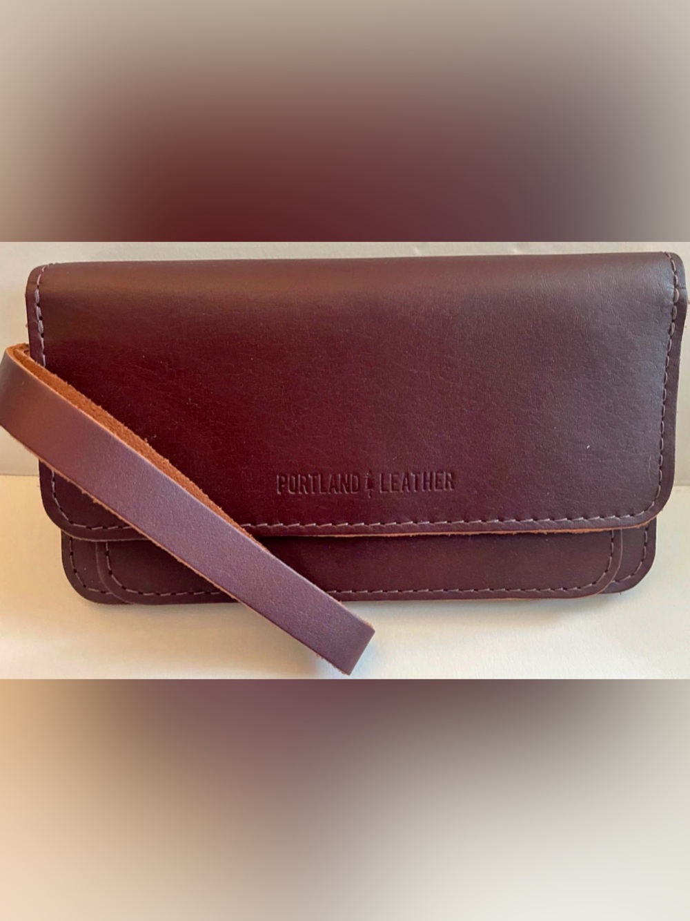 Portland leather Lily wristlet
